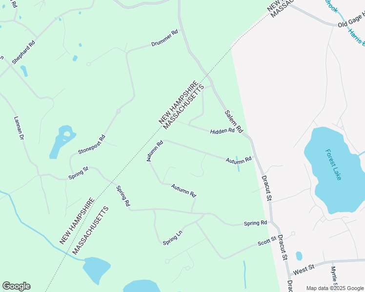 map of restaurants, bars, coffee shops, grocery stores, and more near 87 Autumn Road in Dracut