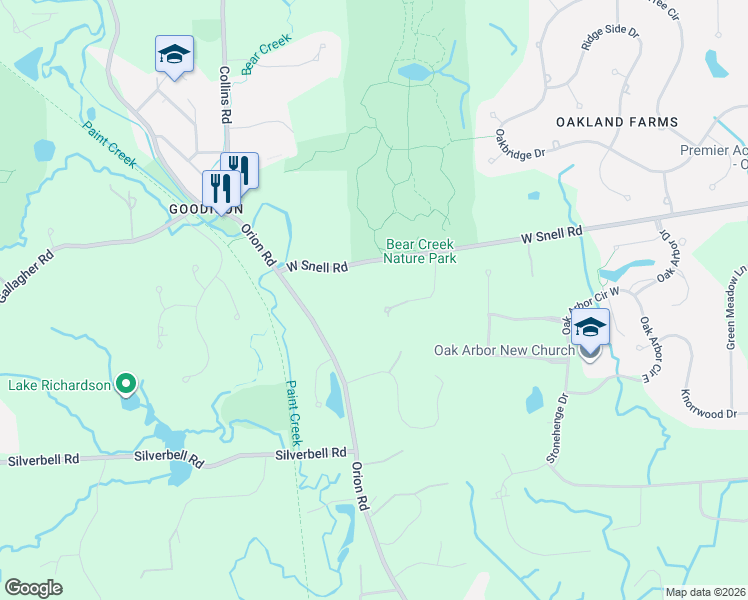 map of restaurants, bars, coffee shops, grocery stores, and more near 975 West Snell Road in Rochester
