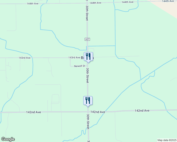 map of restaurants, bars, coffee shops, grocery stores, and more near in Burnips