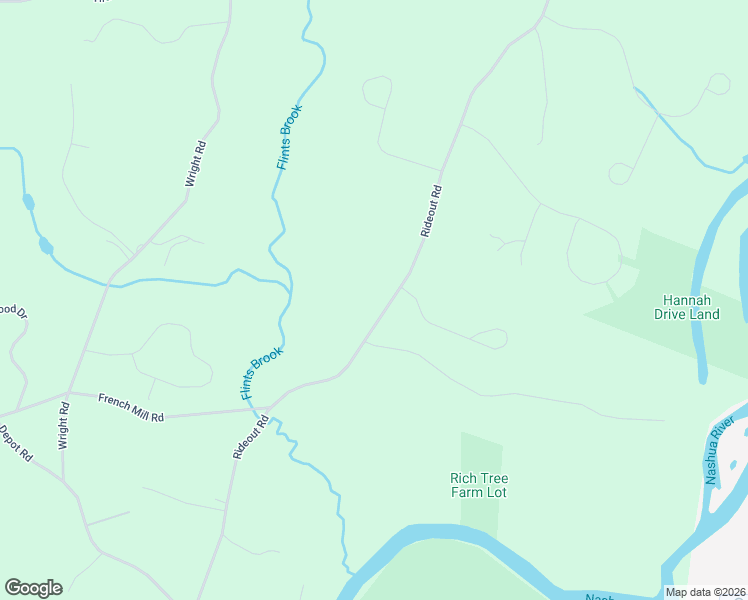 map of restaurants, bars, coffee shops, grocery stores, and more near 105 Rideout Road in Hollis