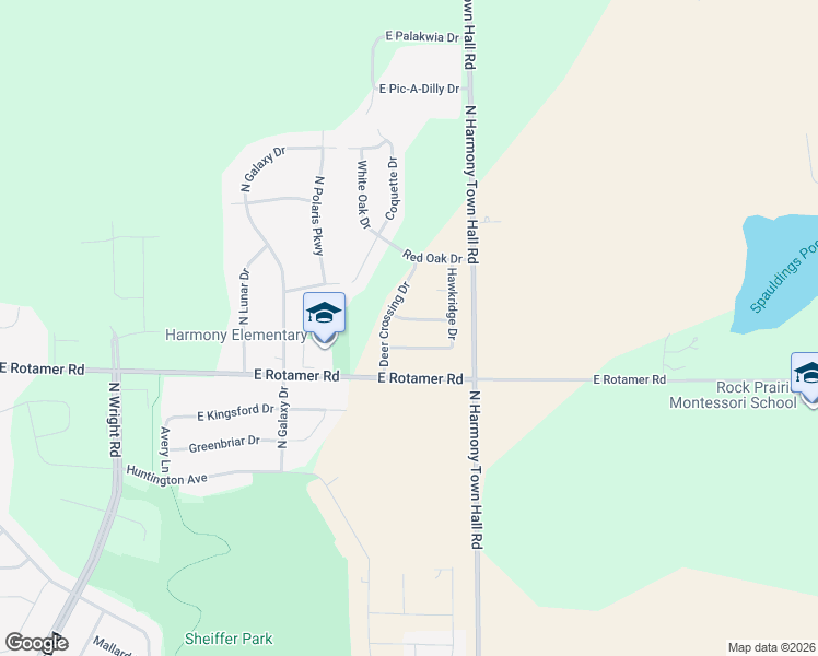 map of restaurants, bars, coffee shops, grocery stores, and more near 4106 Deer Crossing Drive in Janesville