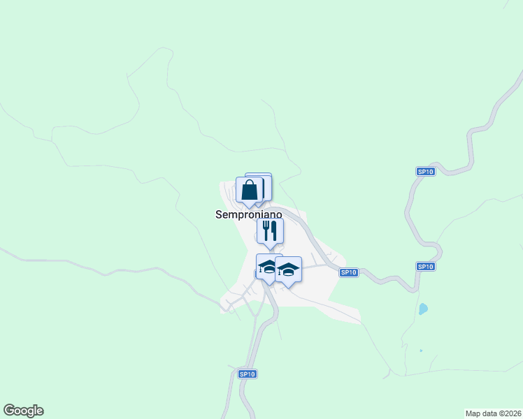 map of restaurants, bars, coffee shops, grocery stores, and more near in Semproniano