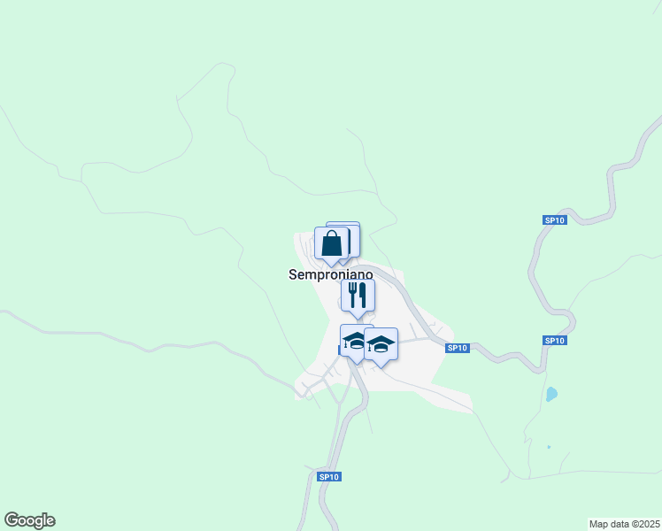 map of restaurants, bars, coffee shops, grocery stores, and more near in Semproniano