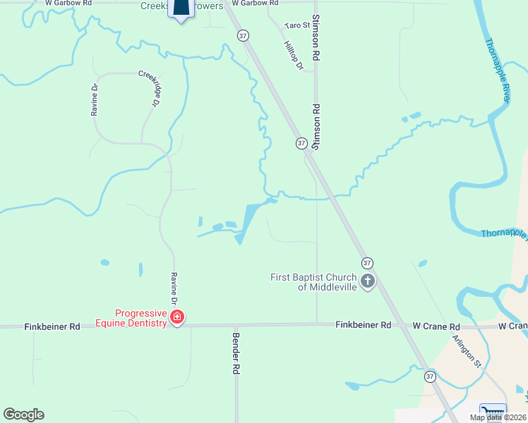 map of restaurants, bars, coffee shops, grocery stores, and more near 5325 Stimson Road in Middleville