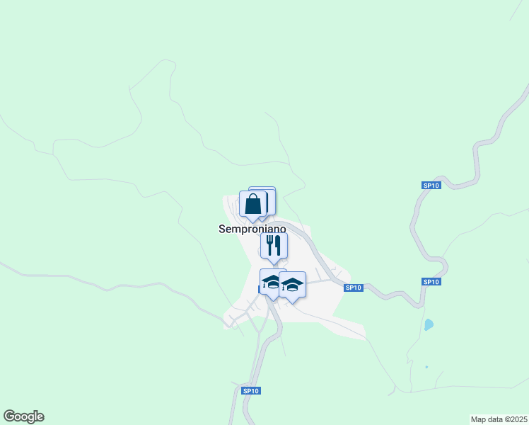 map of restaurants, bars, coffee shops, grocery stores, and more near in Semproniano