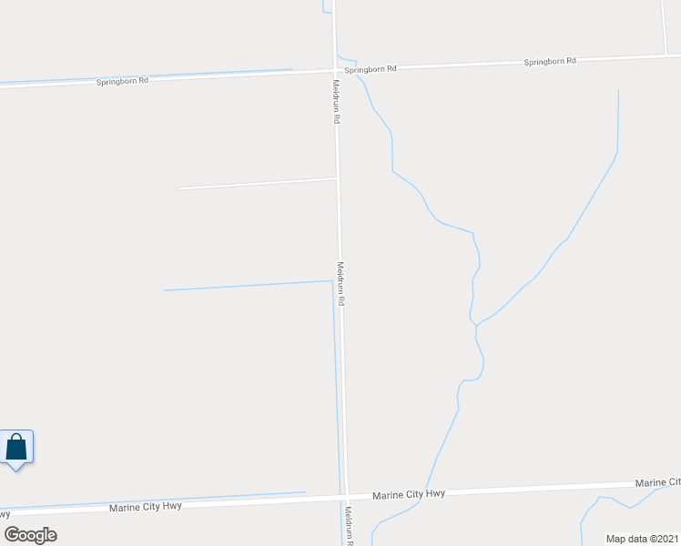 map of restaurants, bars, coffee shops, grocery stores, and more near 5744 Meldrum Road in Casco