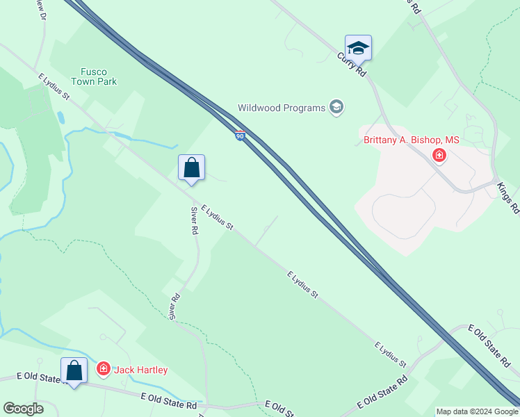map of restaurants, bars, coffee shops, grocery stores, and more near 3555 East Lydius Street in Schenectady