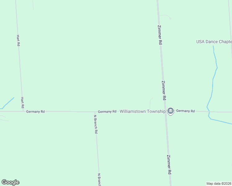 map of restaurants, bars, coffee shops, grocery stores, and more near 1103 Germany Road in Williamston