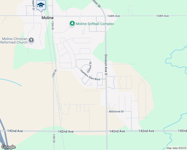 map of restaurants, bars, coffee shops, grocery stores, and more near 4295 Scarborough Court in Wayland