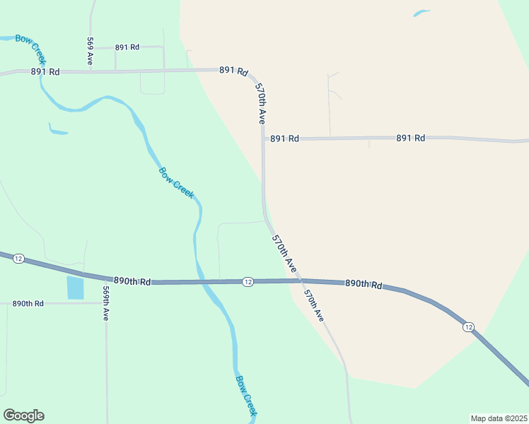 map of restaurants, bars, coffee shops, grocery stores, and more near 89039 570 Avenue in Wynot