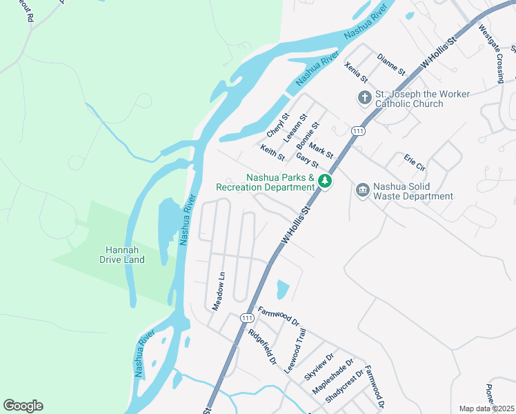 map of restaurants, bars, coffee shops, grocery stores, and more near 20 Copperfield Drive in Nashua