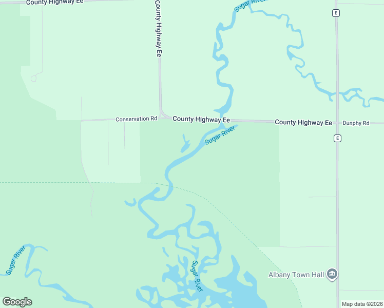 map of restaurants, bars, coffee shops, grocery stores, and more near Sugar River State Recreation Trail in Albany