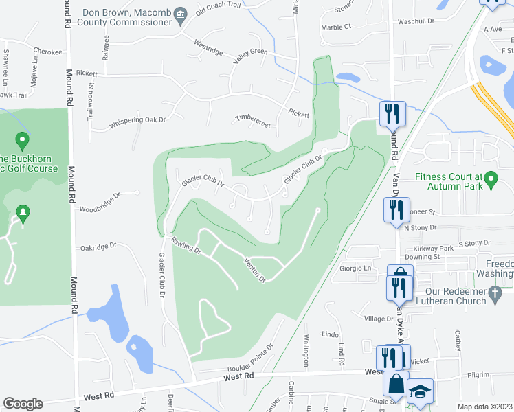 map of restaurants, bars, coffee shops, grocery stores, and more near 59711 Glacier Ridge South in Washington