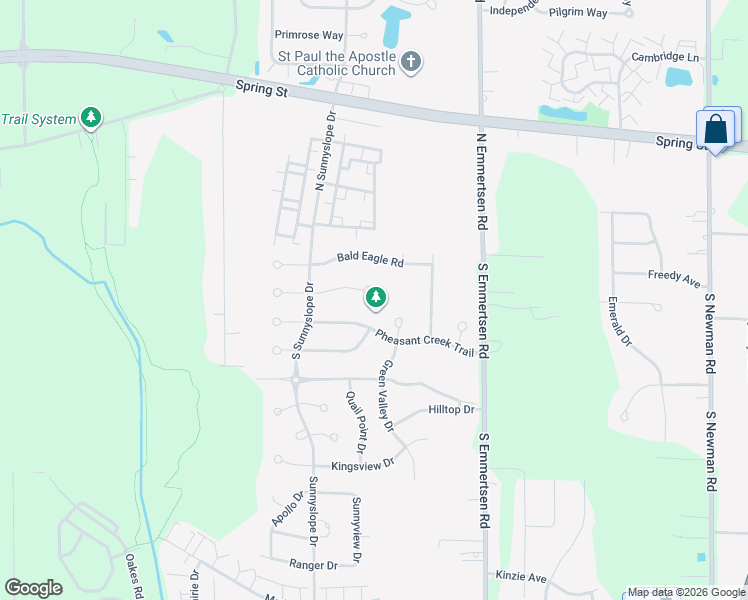 map of restaurants, bars, coffee shops, grocery stores, and more near 6321 Lindsay Lane in Racine