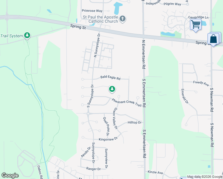 map of restaurants, bars, coffee shops, grocery stores, and more near 6321 Lindsay Lane in Racine