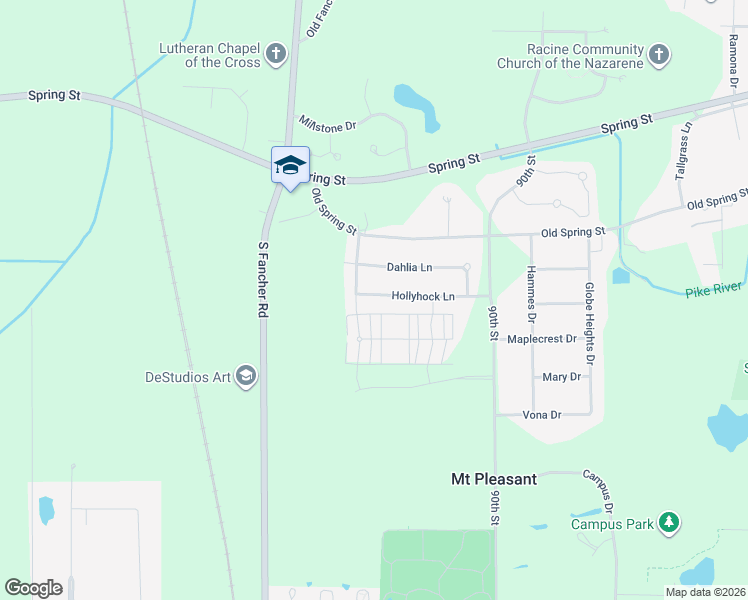 map of restaurants, bars, coffee shops, grocery stores, and more near 9327 Hollyhock Lane in Mount Pleasant