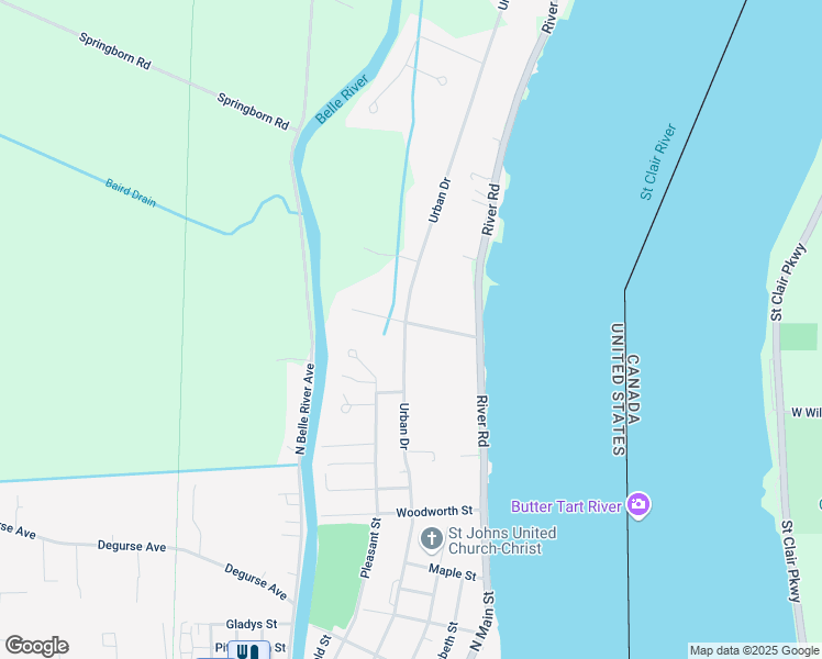 map of restaurants, bars, coffee shops, grocery stores, and more near 6178 Urban Drive in East China