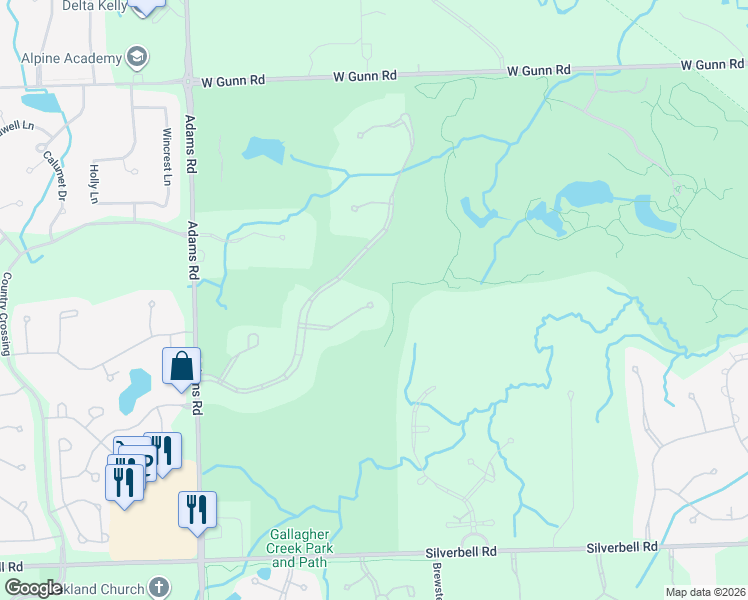 map of restaurants, bars, coffee shops, grocery stores, and more near 2587 Heights View Court in Rochester