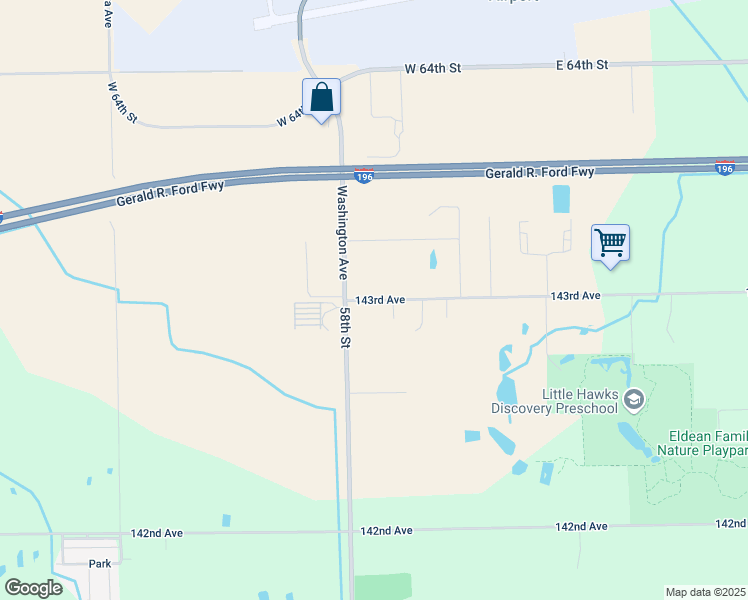 map of restaurants, bars, coffee shops, grocery stores, and more near 5930 143rd Avenue in Holland
