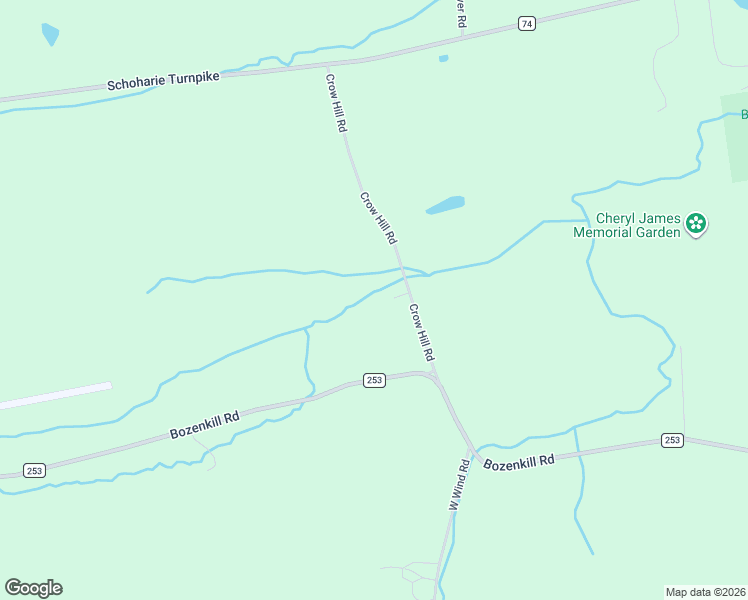 map of restaurants, bars, coffee shops, grocery stores, and more near 43 Crow Hill Road in Delanson