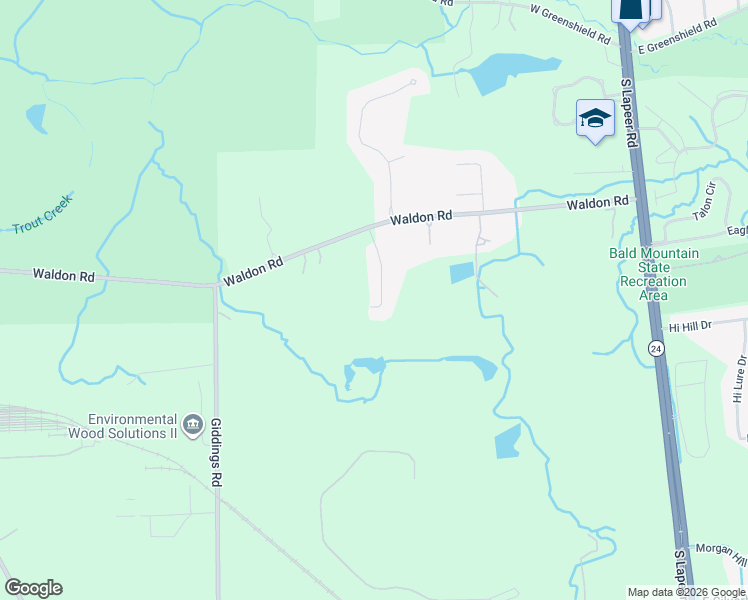 map of restaurants, bars, coffee shops, grocery stores, and more near 3219 Waldon Ridge Drive in Orion charter Township