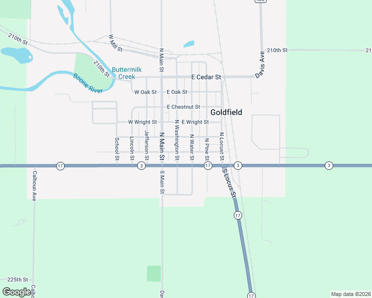 map of restaurants, bars, coffee shops, grocery stores, and more near 100-198 North Water Street in Goldfield