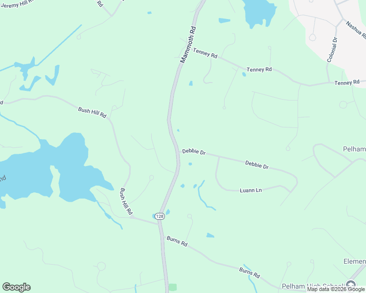 map of restaurants, bars, coffee shops, grocery stores, and more near 555 Mammoth Road in Pelham