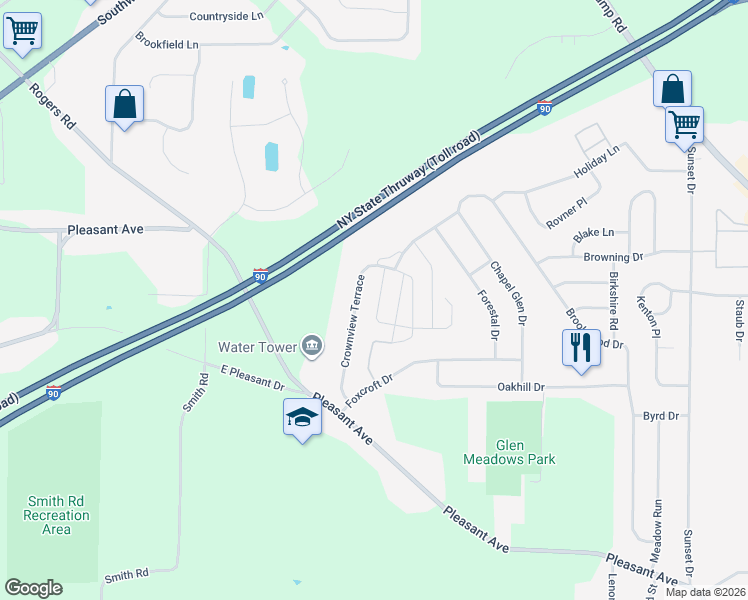 map of restaurants, bars, coffee shops, grocery stores, and more near 30L 21 Crownview Terrace in Hamburg