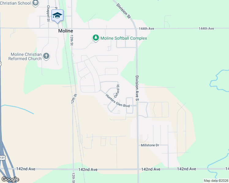 map of restaurants, bars, coffee shops, grocery stores, and more near 1130 Buckingham Street in Wayland