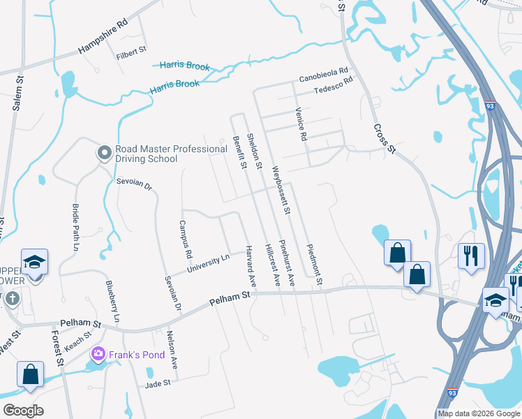 map of restaurants, bars, coffee shops, grocery stores, and more near 92 Pinehurst Avenue in Methuen