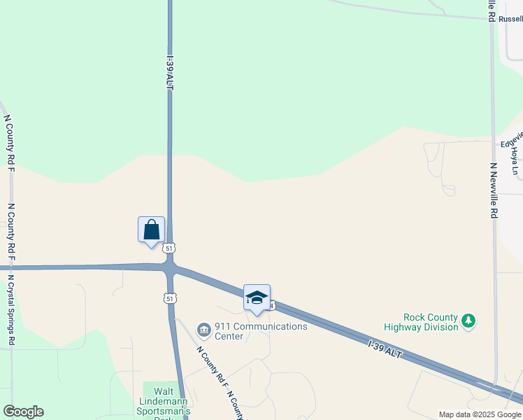 map of restaurants, bars, coffee shops, grocery stores, and more near in Janesville