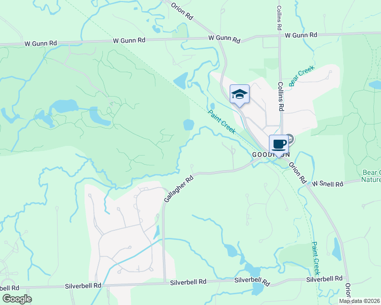 map of restaurants, bars, coffee shops, grocery stores, and more near 4575 Hidden Glen Circle in Rochester