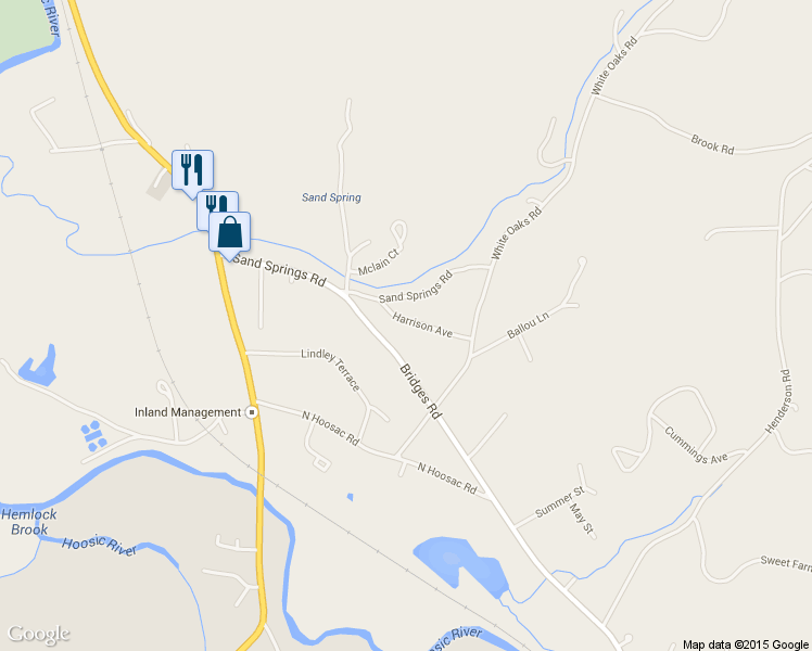 map of restaurants, bars, coffee shops, grocery stores, and more near 73 Harrison Avenue in Williamstown