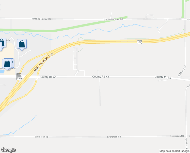 map of restaurants, bars, coffee shops, grocery stores, and more near 30972 Co Road Xx in Platteville