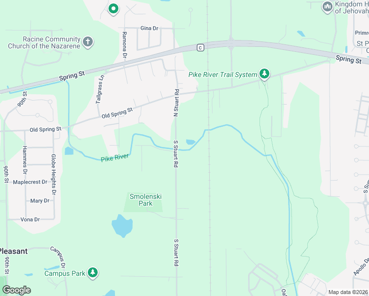 map of restaurants, bars, coffee shops, grocery stores, and more near 103 South Stuart Road in Mount Pleasant