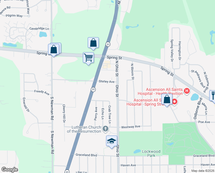 map of restaurants, bars, coffee shops, grocery stores, and more near 4723 Shirley Avenue in Mount Pleasant