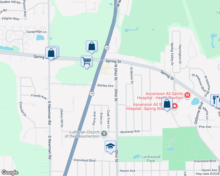 map of restaurants, bars, coffee shops, grocery stores, and more near 4723 Shirley Avenue in Mount Pleasant