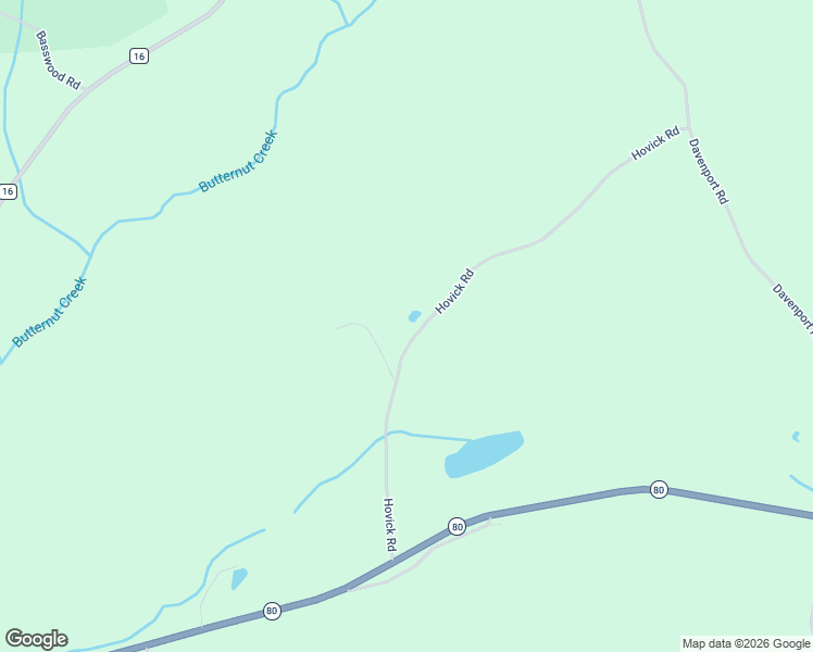 map of restaurants, bars, coffee shops, grocery stores, and more near 197 Hovick Road in Hartwick