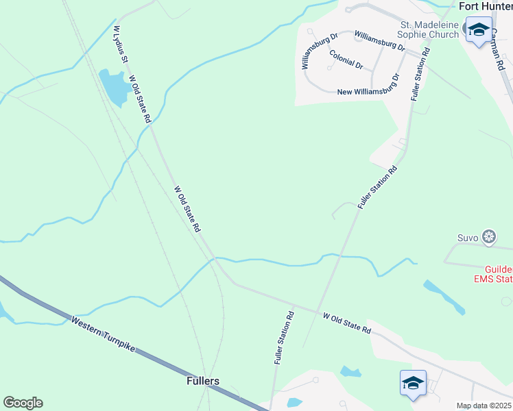 map of restaurants, bars, coffee shops, grocery stores, and more near 6887 Fuller Station Road in Schenectady