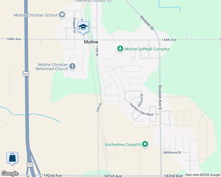 map of restaurants, bars, coffee shops, grocery stores, and more near 4314 Belgrave Street in Wayland
