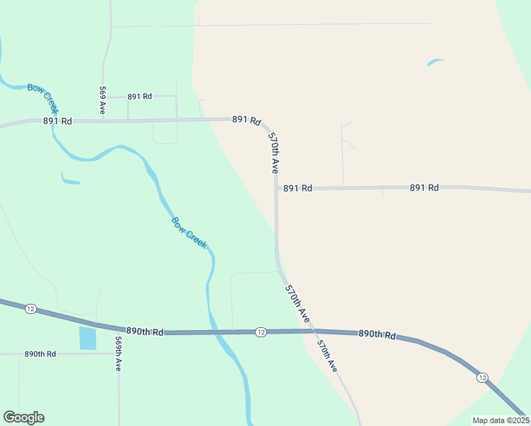 map of restaurants, bars, coffee shops, grocery stores, and more near 89039 570 Avenue in Wynot