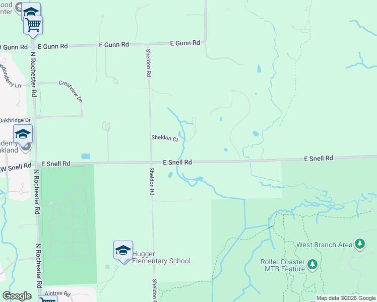 map of restaurants, bars, coffee shops, grocery stores, and more near 630 East Snell Road in Rochester