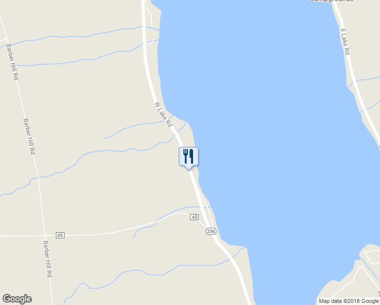 map of restaurants, bars, coffee shops, grocery stores, and more near 5887 West Lake Road in Conesus