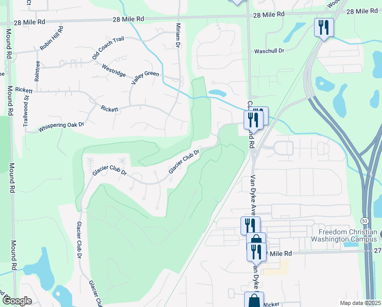 map of restaurants, bars, coffee shops, grocery stores, and more near 7917 Glacier Club Drive in Washington