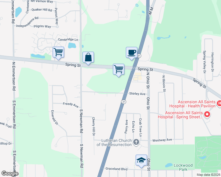 map of restaurants, bars, coffee shops, grocery stores, and more near 5116 Shirley Avenue in Mount Pleasant
