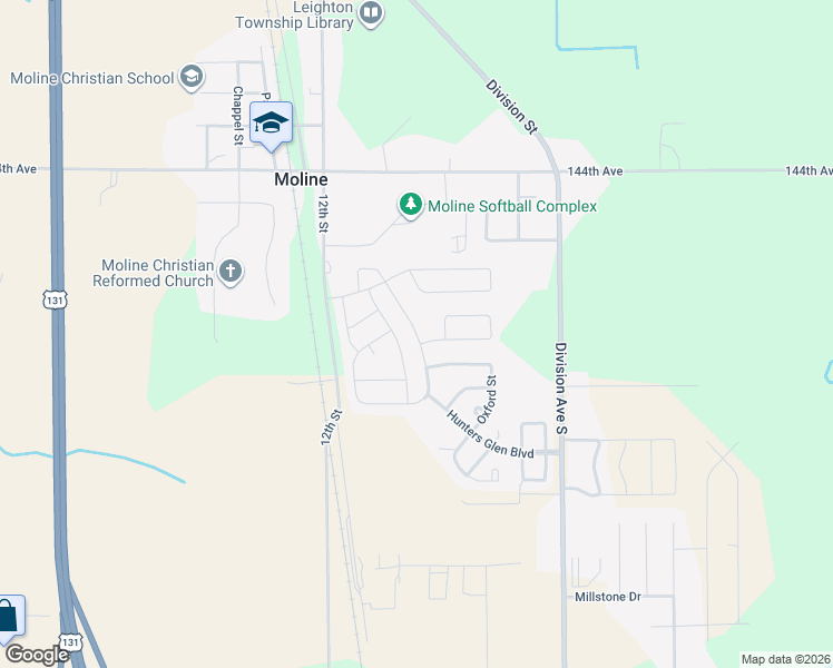 map of restaurants, bars, coffee shops, grocery stores, and more near Tavistock Drive in Wayland