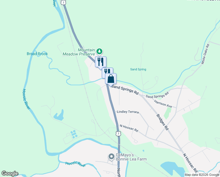 map of restaurants, bars, coffee shops, grocery stores, and more near 824 Simonds Road in Williamstown