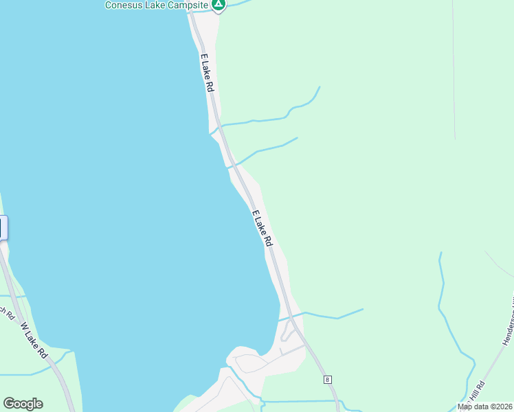 map of restaurants, bars, coffee shops, grocery stores, and more near 5915 E Lake Rd in Conesus