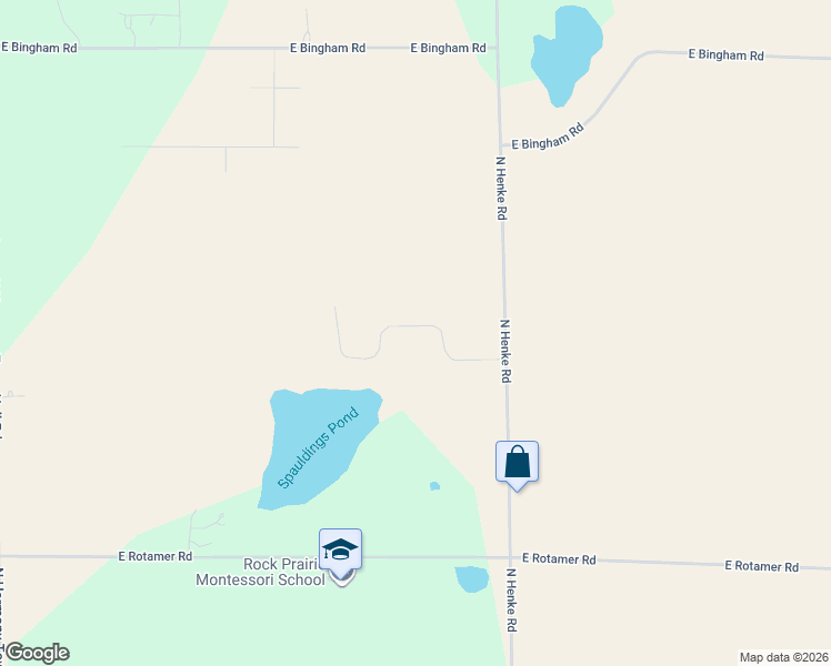 map of restaurants, bars, coffee shops, grocery stores, and more near 4001-4799 North Henke Road in Milton