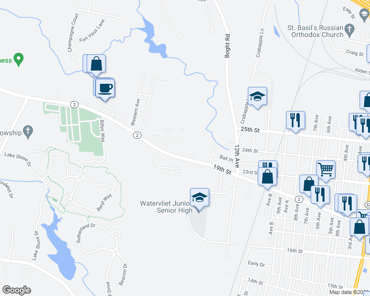 map of restaurants, bars, coffee shops, grocery stores, and more near in 